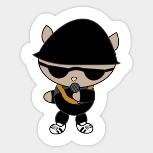 Cat Rapper Musician Sticker